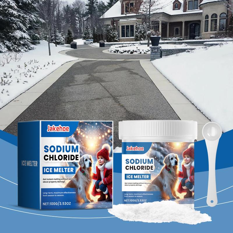 

Jakehoe Pet-Friendly Ice Melt Agent Winter Concrete Floor Street Ice Snow Melter Deicing Agent 1pcs