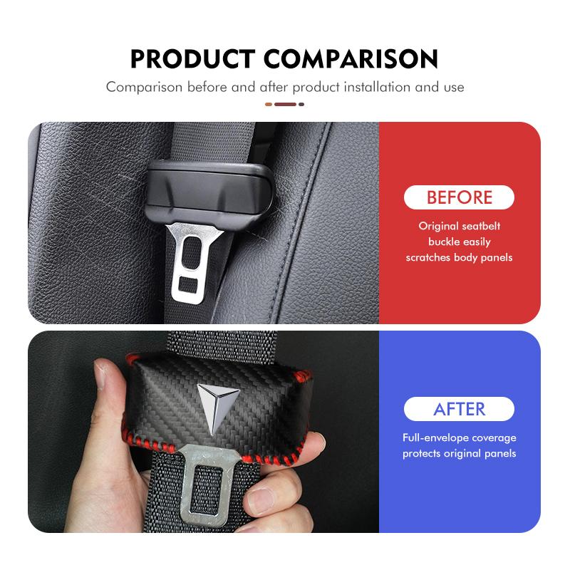Car Seat Belt Buckle Plug Leather Protective Cover For Deepal X D9 MPV EV DM-i Z9 GT N7 N8 SUV 2022 2023 N9 2025