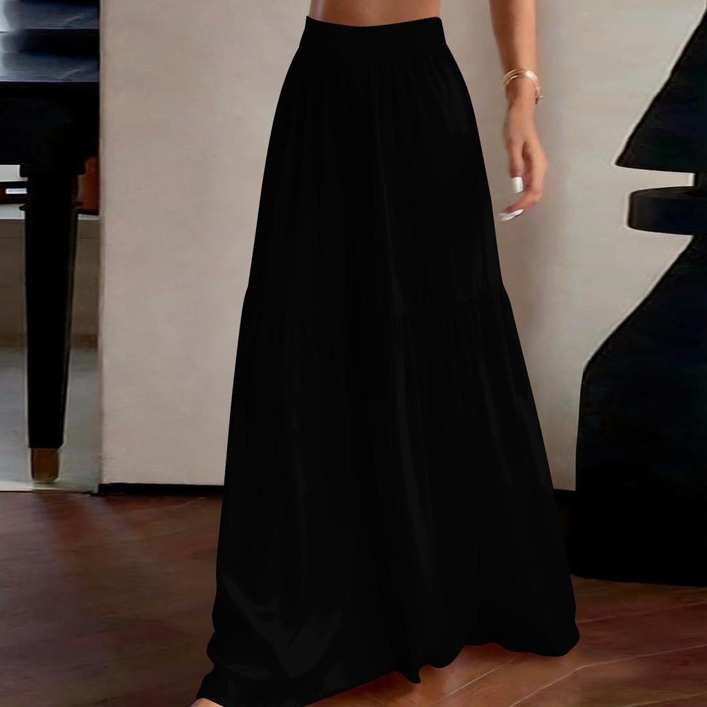 Women High Waist Wide Leg Pants Loose Fit Lightweight Flowy Palazzo Trousers Casual Solid Color Long Pants for Daily Wear