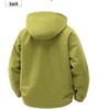 High-Quality Men's Hooded Workwear Jacket - Unisex Solid Color, Plus Velvet for Autumn & Winter