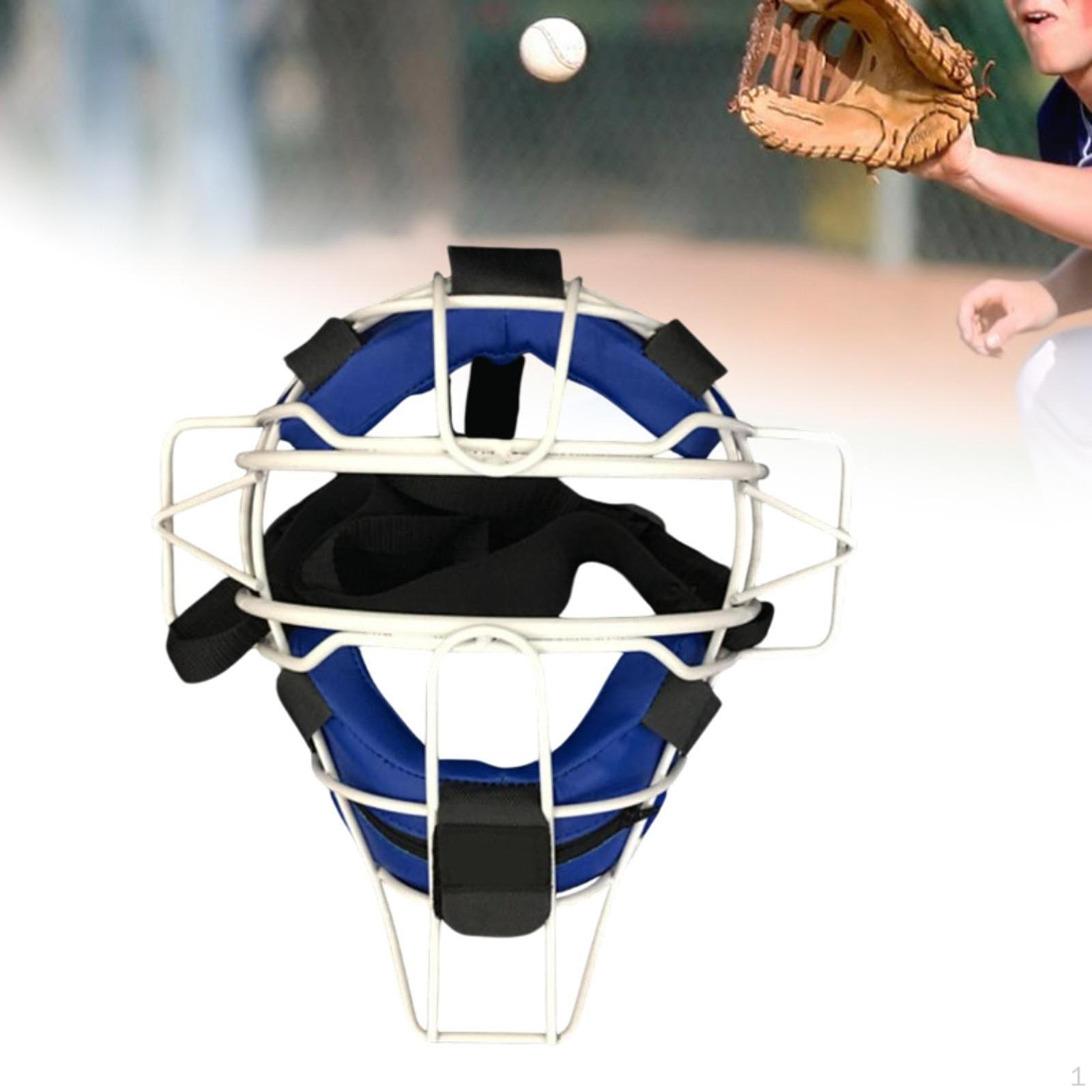 

Бейсбольный шлем-ловушка для защиты лица для взрослых, дышащий, амортизирующий, профессиональный, для использования на открытом воздухе синий