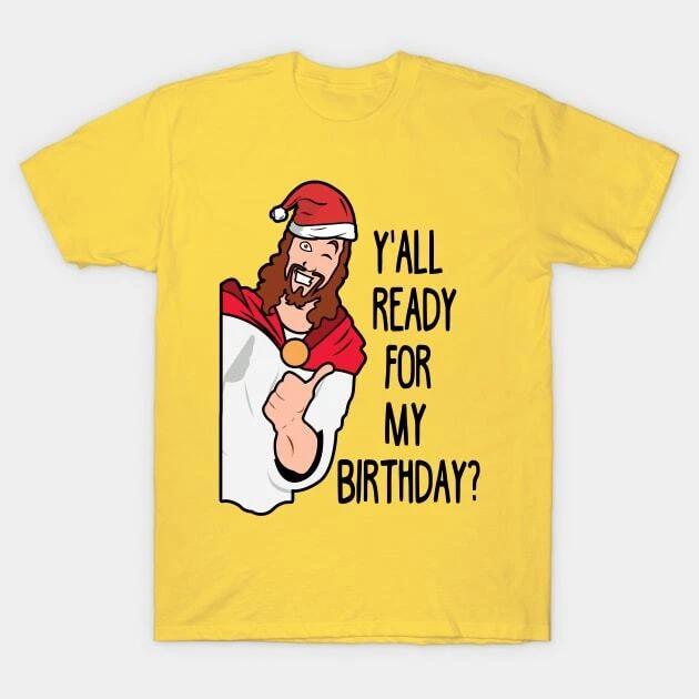 Happy Birthday Jesus Ugly Christmas Made in Australia T-Shirt M
