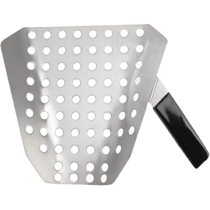 French Fries Scoop Laborsaving Stainless Steel Metal Popcorn Scoop with Holes for Cinema To Fill The Bucket