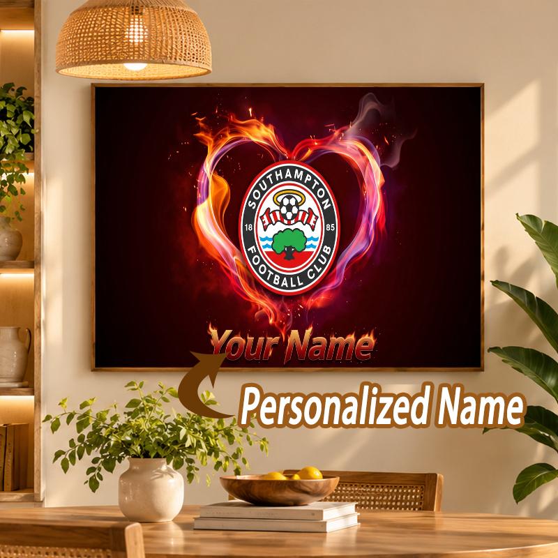 Custom Name Southampton FC 5D Diamond Painting Personalized Full Drill Diamond Art Kit Gift