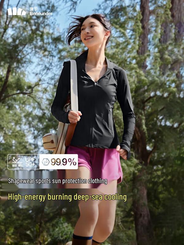Женская охлаждающая спортивная толстовка с капюшоном и защитой от УФ-излучения Beneunder