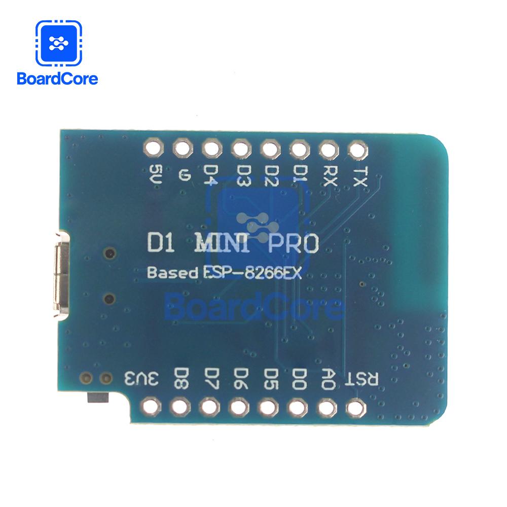 D1 Mini Pro NodeMcu Development Board 16MB Bytes Lua WIFI Internet of Things Development Board Based ESP8266 CH340G