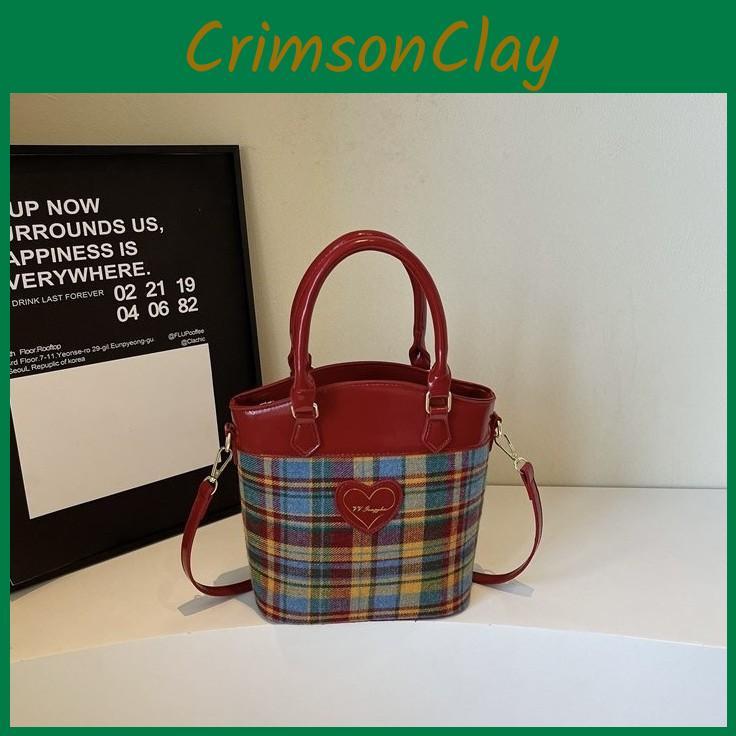 Splicing Fashion Checkered Pattern Women Casual Shoulder Bag For Daily Use