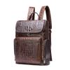 2026 new fashion crocodile leather men's backpack men's bagpack casual fashionable cowhide travel backpack for man real cow skin