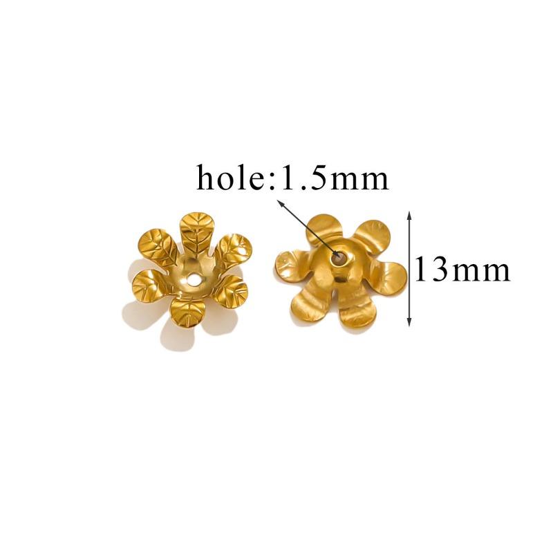 Stainless Steel Petal Bead Caps, Bead Caps with 18k Vacuum Plating, Diy Necklace Bracelet Jewelry