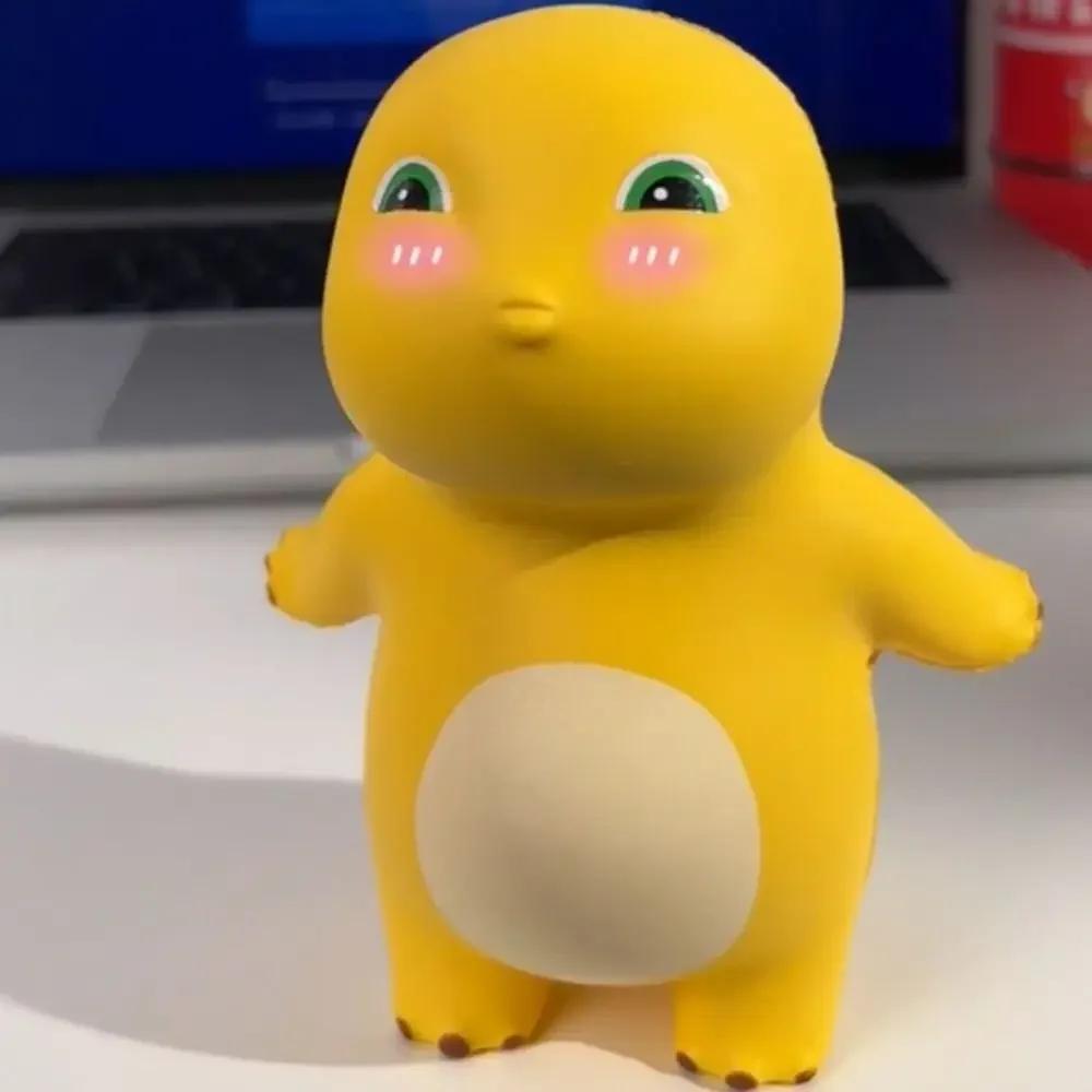 Dinosaurus Figuur Kleine Melkdraak Decompressie Speelgoed Knijpspeelgoed Cartoon Pop Melkdraak Knijpspeelgoed Zacht Knuffeldier Geel