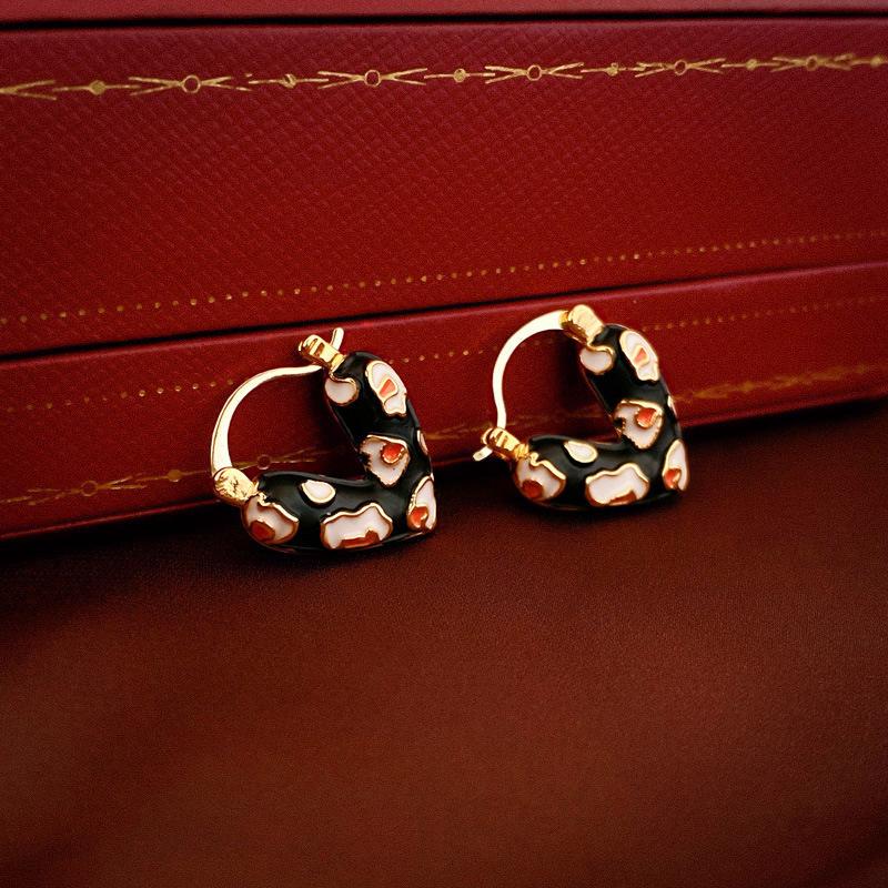 Boucles d'oreilles pendantes vintage en émail style peinture à l'huile - Luxe léger, design rétro haut de gamme pour femmes