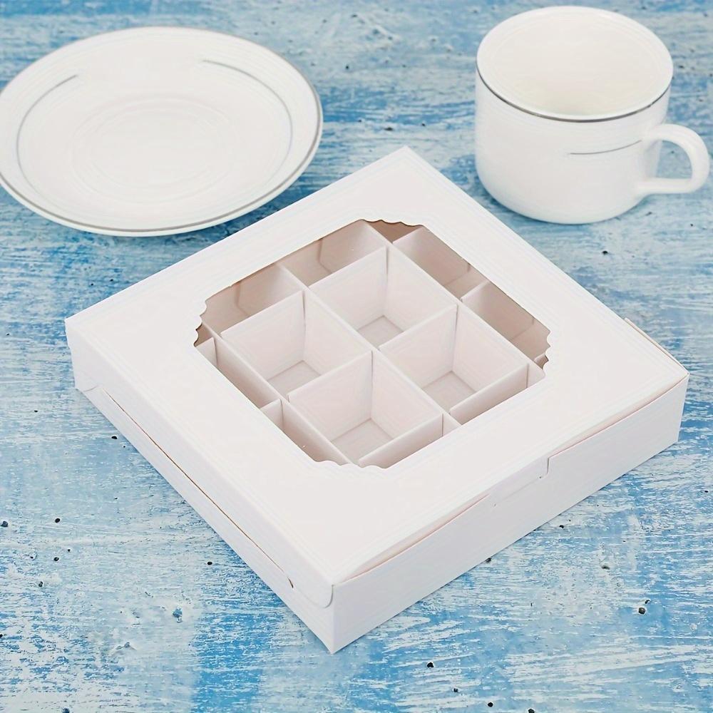 12 unidades Caja de Embalaje de Regalo con Ventana de Papel Cajas de Panadería para Pastel, Chocolates, Galletas, Tarta y Más Pasteles, Detalles de Cumpleaños, Regalos para Fiesta de Boda, Horneado