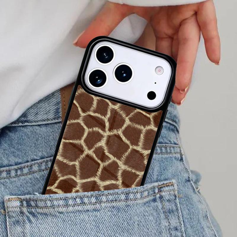 Giraffe Skin Pattern Phone Case for iPhone 16e 15 14 13 12 17 Pro Max Plus Air 17pro Cover Coque