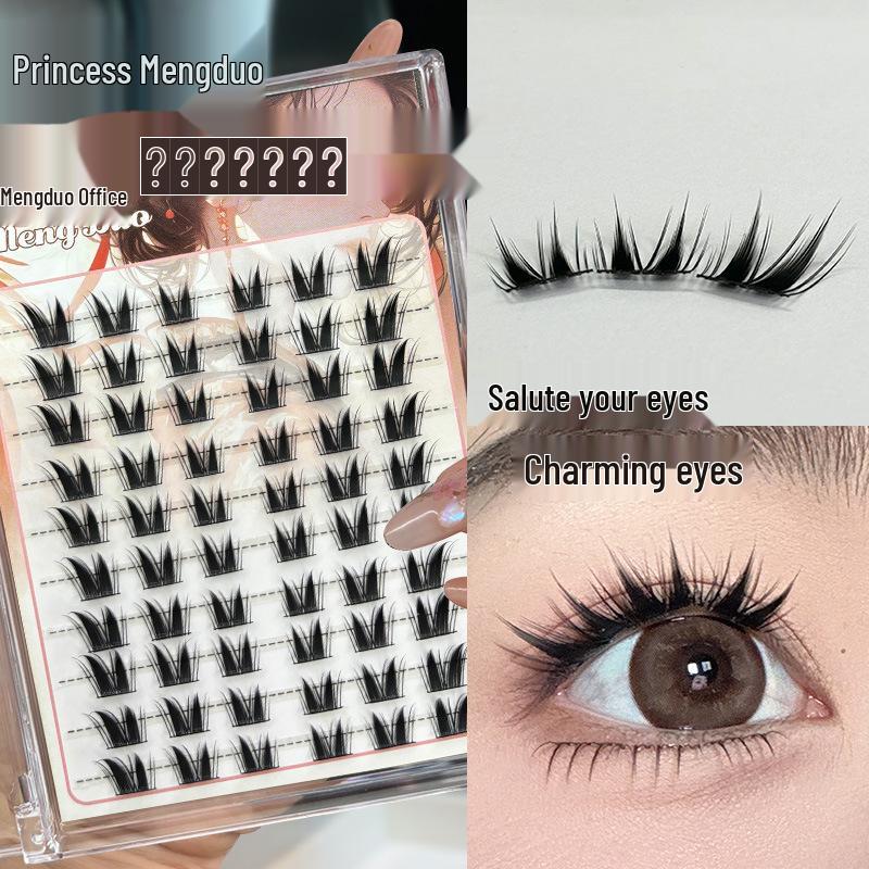 

Mengduo Princess Three-Row Clustered Tassel Eyelashes for Beginners