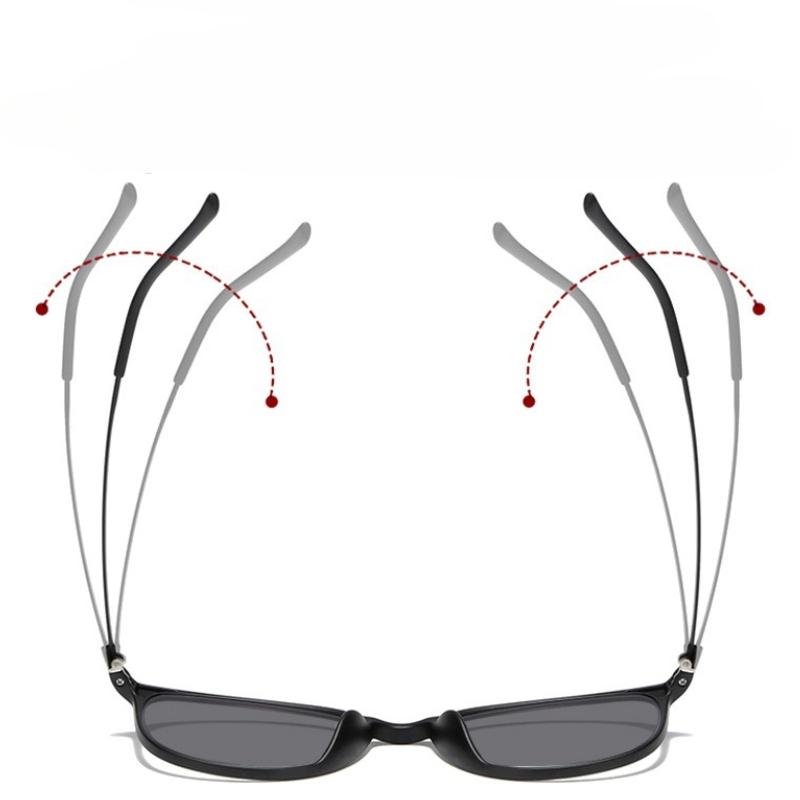 Nouvelles Lunettes de Soleil Presbytie Anti-Lumière Bleue Cadre Carré Rétro Lunettes d'Extérieur Haute Définition avec Dioptries Plus