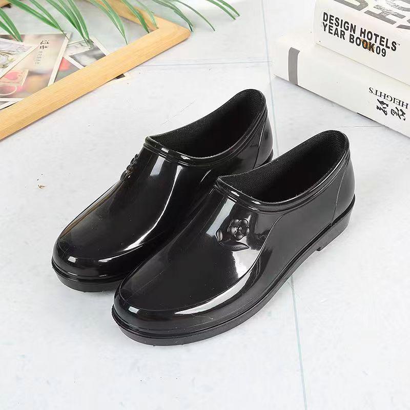 Women's Yuanbao Short Rain Boots: Non-Slip, Wear-Resistant, Warm Water Shoes for Kitchen, Spring & Autumn Wear