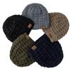 Classic Labal Winter Hats Outdoor Knitted Hats For Men And Women Beanie Cap Plush Fur Lining Warm Sports Hats