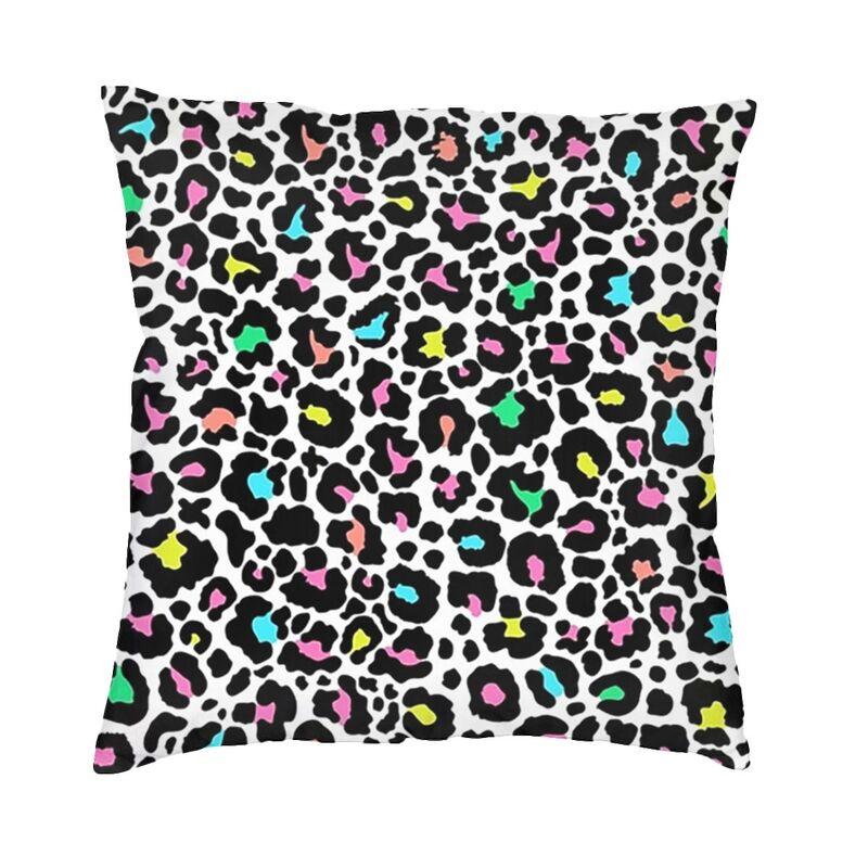 Custom Brown Leopard Print Pillow Case 40X40Cm Living Room Decoration Modern Animal Cheetah Skin Chair Cushion Square Pillowcase