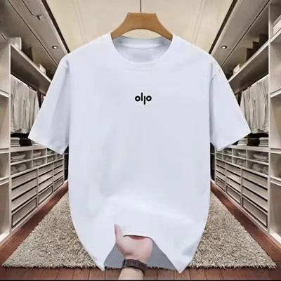 2026 Fashion Letter Print Yoga Simple Summer Unisexs and Womens Casual Family Commuter Crew Neck TShirt Women Clothes