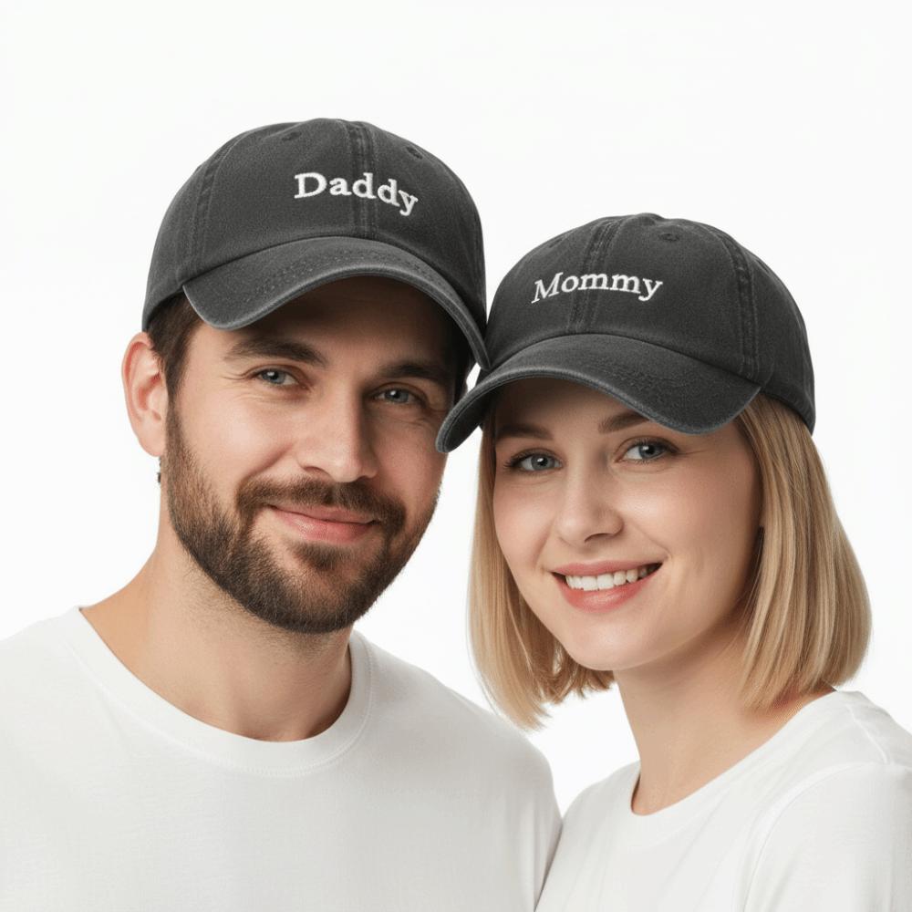 Letter Embroidered Daddy & Mommy Baseball Cap Cotton Dad Hats For Man Women