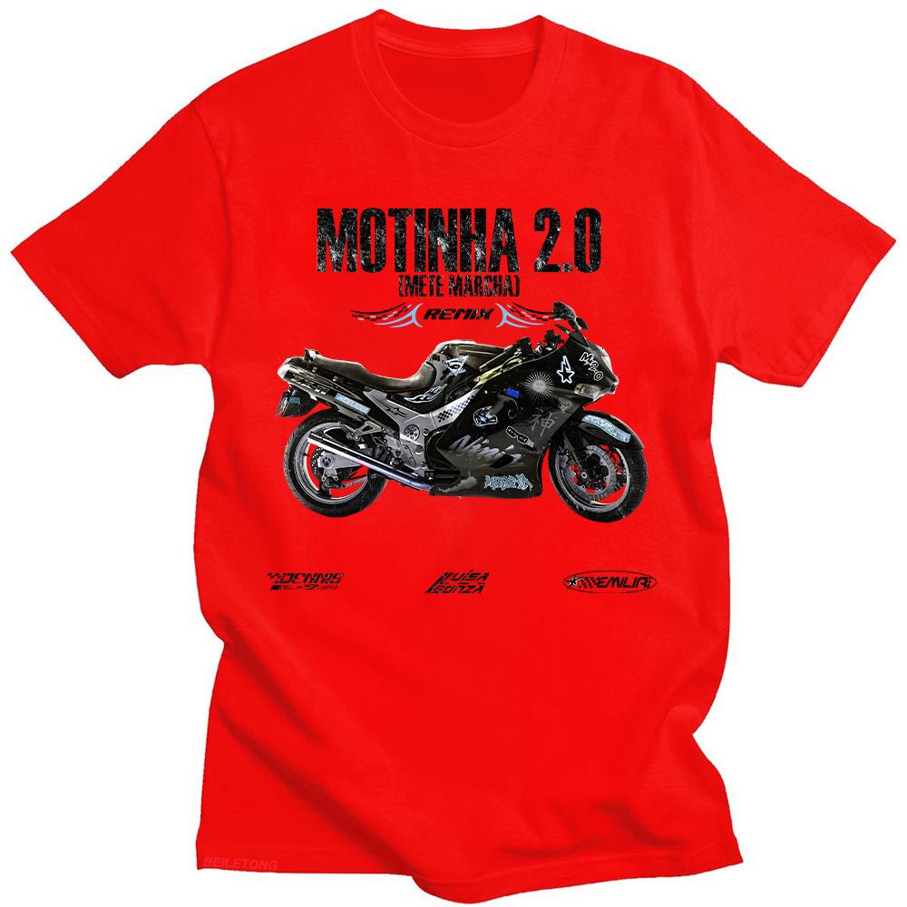 

Луиза Сонза Новый Альбом MOTINHA 2.0 Mete Marcha Футболки с Графическим Принтом Мужские Женские Модные Футболки с Круглым Вырезом Мотоциклетные Топы Летние Футболки XXL красный