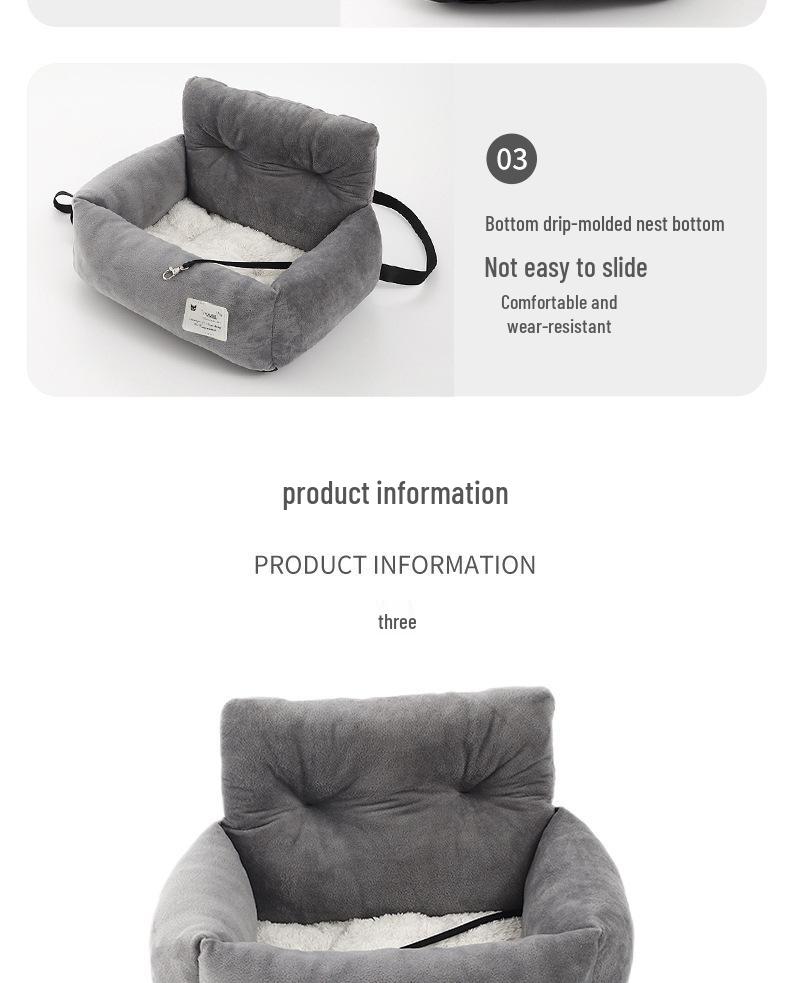 Four Seasons Universal Pet Car Seat Bed for Cats & Dogs