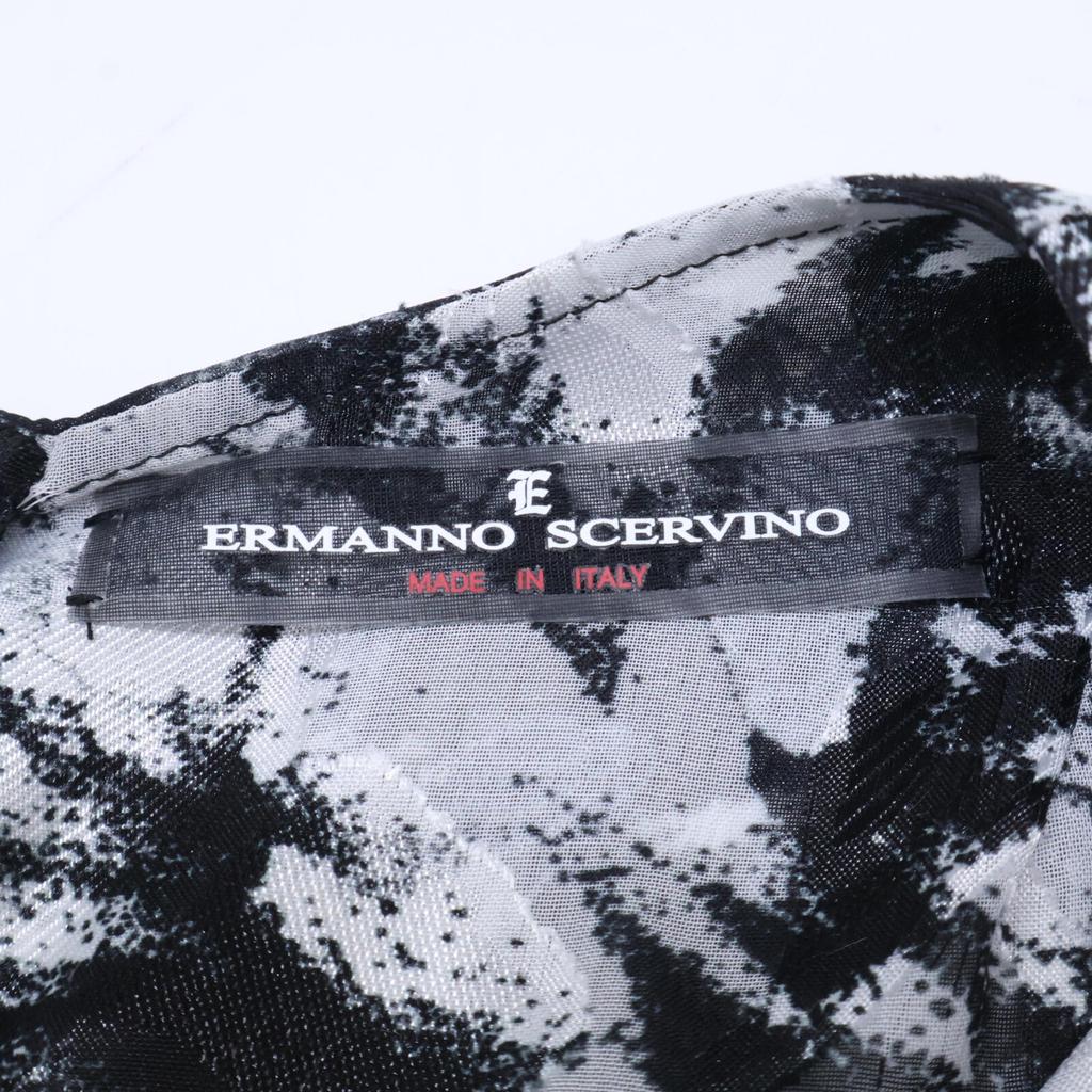 ERMANNO SCHERVINO ES9861162 Black x White Lace Floral Sleeveless Dress dress 38 blackUsed
