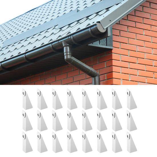 25 Pcs White Aluminum Gutter Wedges Leveling Shims for 5-Inch K-Style Gutters DIY Gutter