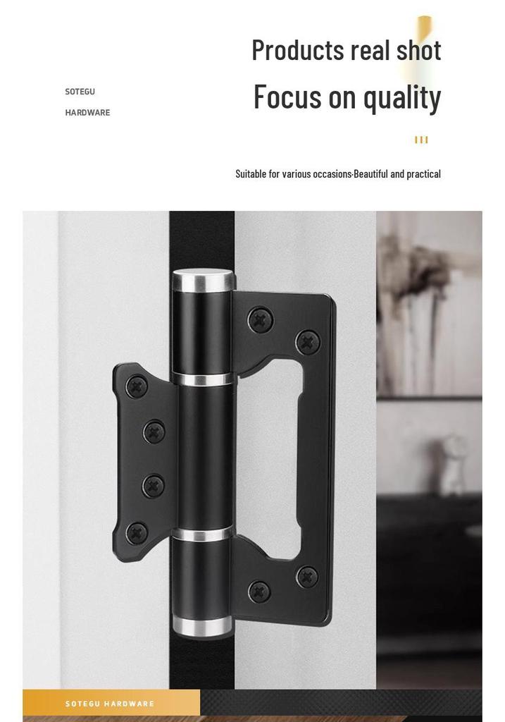 5-Inch Silent Hydraulic Door Closer with Adjustable Automatic Closing and Flat Opening Mother-Child Hinge