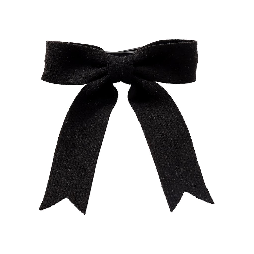 1ks Podzimní a zimní jednoduchý vlněný pletený motýlek s vlaštovčím ocasem streamer spona do vlasů vlasová ozdoba je vhodná pro ženy k nošení