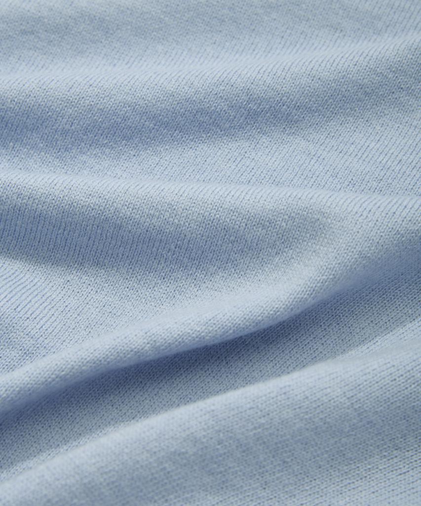 COVERNAT WOMAN Twist Wool Short Sleeve Knit Light Blue