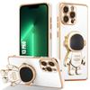 Silikona vāciņš - Jaukts - iPhone 13 Pro - Triecienizturīgs - Astronauta turētājs - Augstas klases dizains