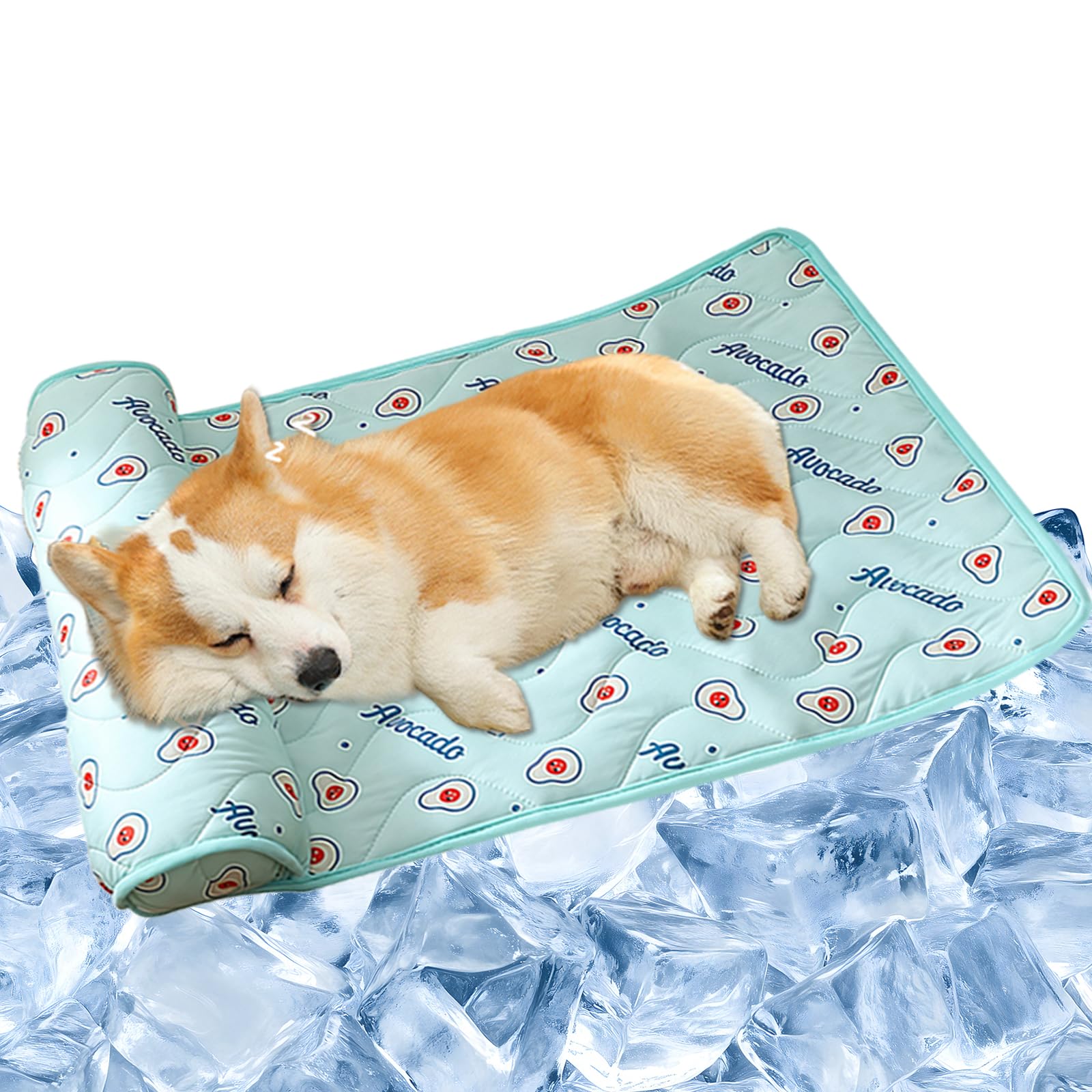 

KEYVOR Охлаждающий коврик для охлаждения питомца Лето Быстрое охлаждение Охлаждающий Легко нагревается Тепло Многоразовый Авокадо Собаки, Кошки, Коврик, Коврик, Использование, Сушка, Дезодорирующий,