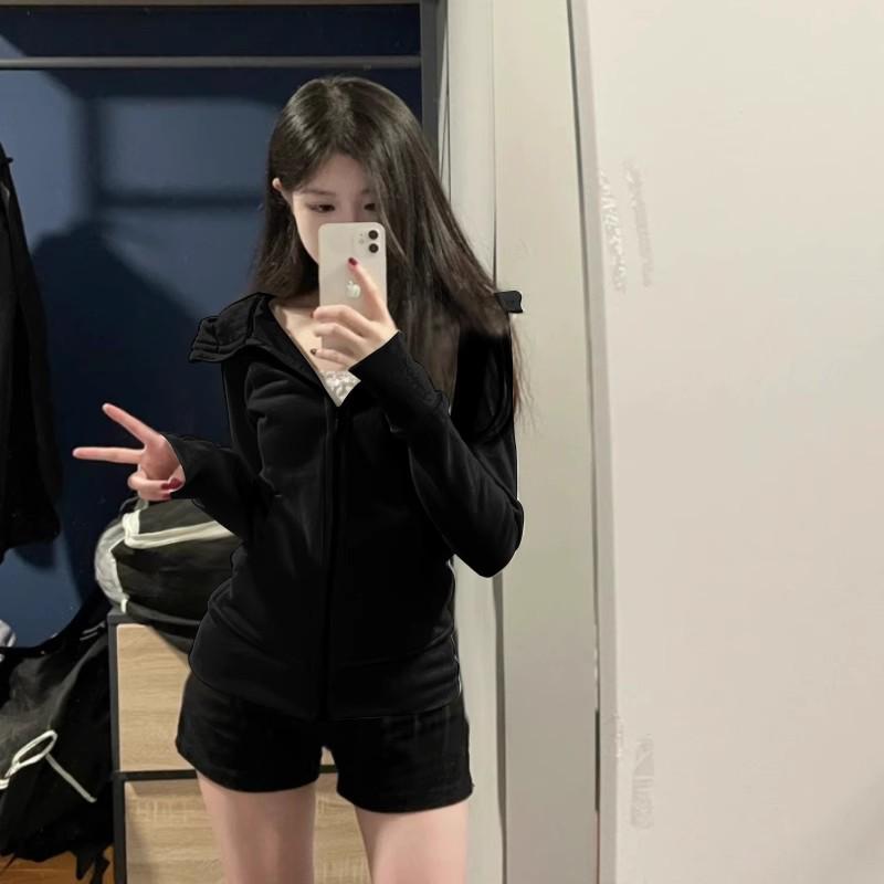 

Women s Slim Fit Autumn Coat: Sporty, Waist-Hugging, Lightweight Thin Style Sweatshirt for Early 2025 S - High-end Gray