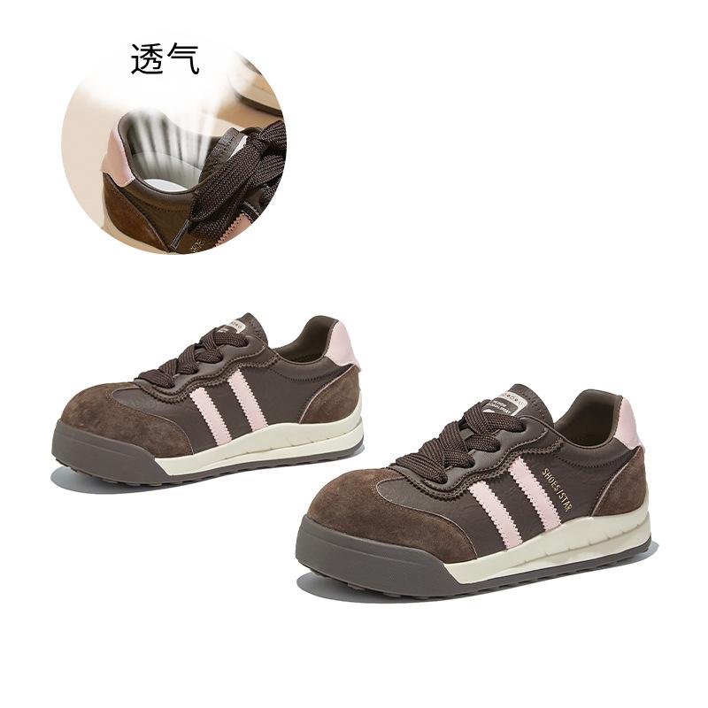 Leather Forrest Gump shoes women's 2025 autumn new platform heightening sports shoes casual women's shoes commuter versatile training shoes