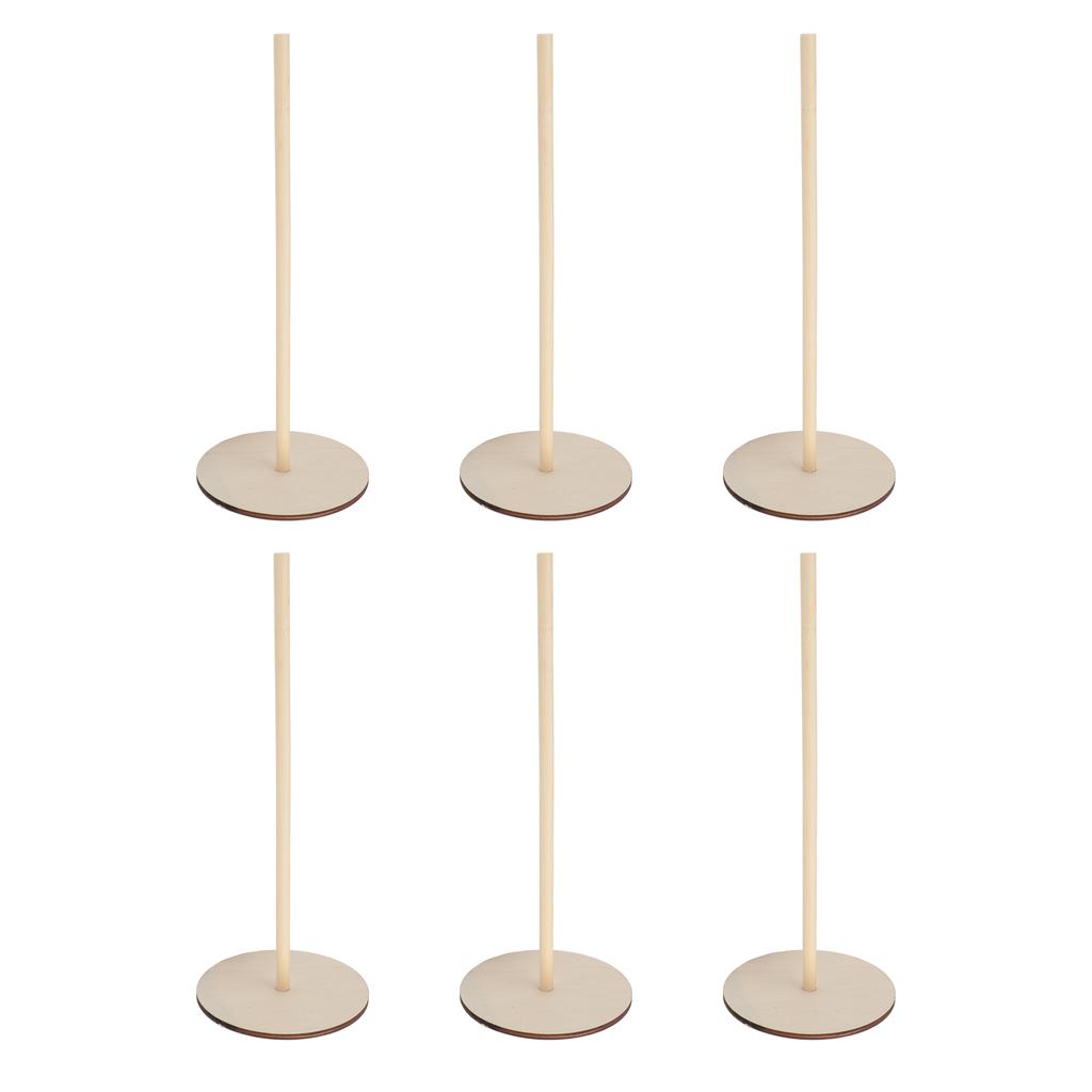 6 Set Träställ för Donuts Innovativt Retro Återanvändbart Avtagbart Donuthållare för Bröllop Födelsedag