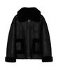 Leftseoul Real Sheepskin Reversible Mustang Jacket [Black]