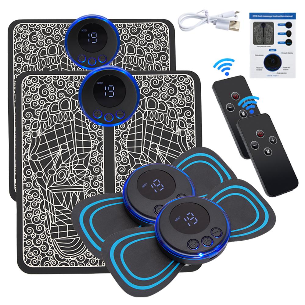 Electric EMS Foot Massager Pad Feet Acupoints Muscle Stimulation Improve Blood Circulation Relief Pain Relax Massage Mashine