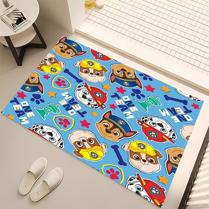 1pc Paw Patrol characters Print Area Rug - Soft, Washable Non-Slip Indoor Mat, Living Room, Home Office Decorative Rug,Office Decorative