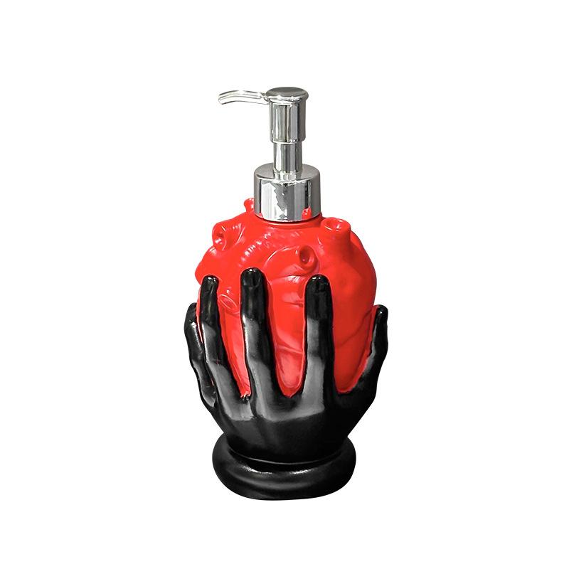 Creative Abstract Hand-held Heart-shaped Resin Lotion Bottle Home Body Wash Shampoo Refills Travel Portable Soap Dispenser Gift