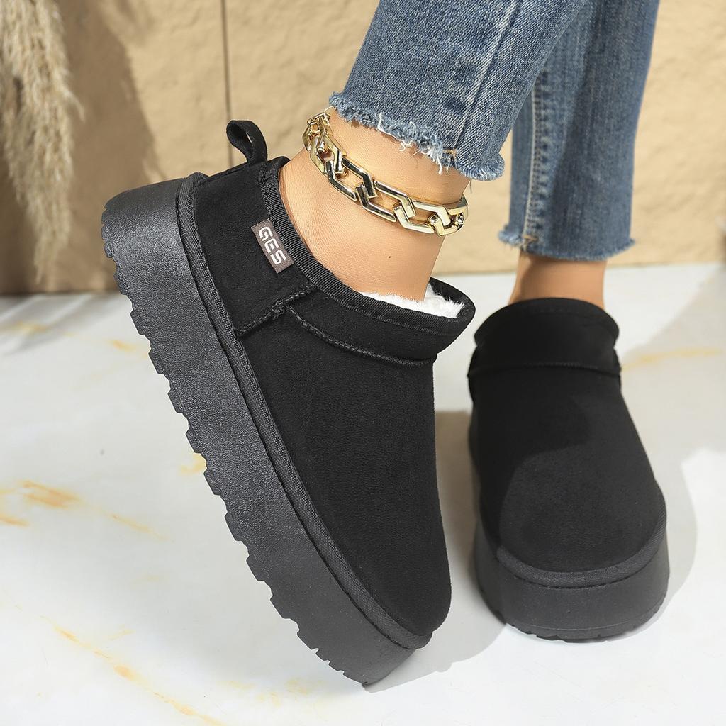Foreign trade large size women's shoes autumn and winter new thick-soled piled thickened warm cotton shoes snow boots women