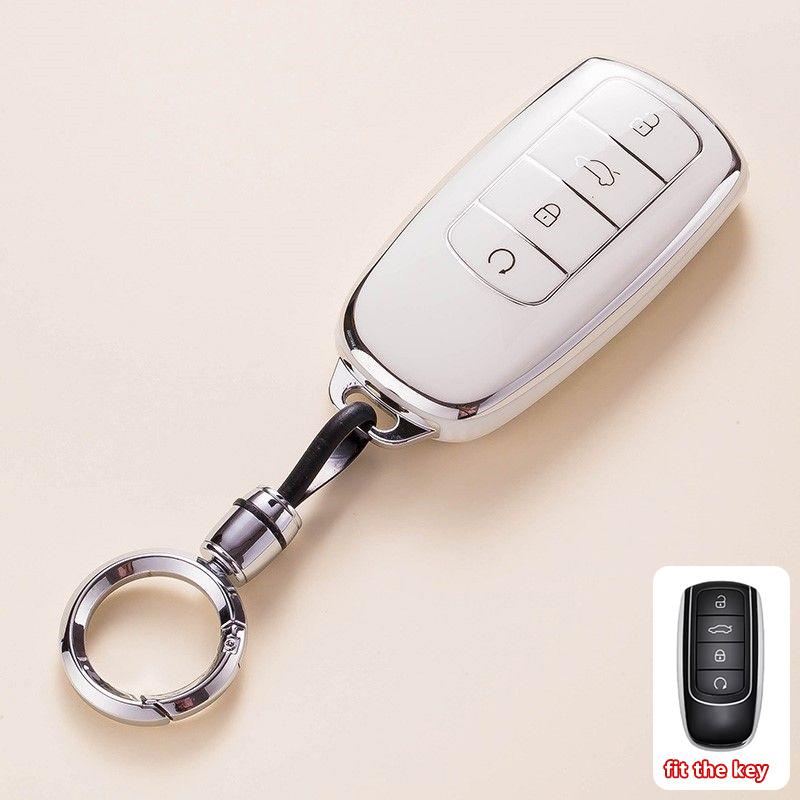 Car Key Case For Chery Exeed Rx Remote Protection Cover Bag Shell Keychain Housing Ring Holder Fob Interior Accessories