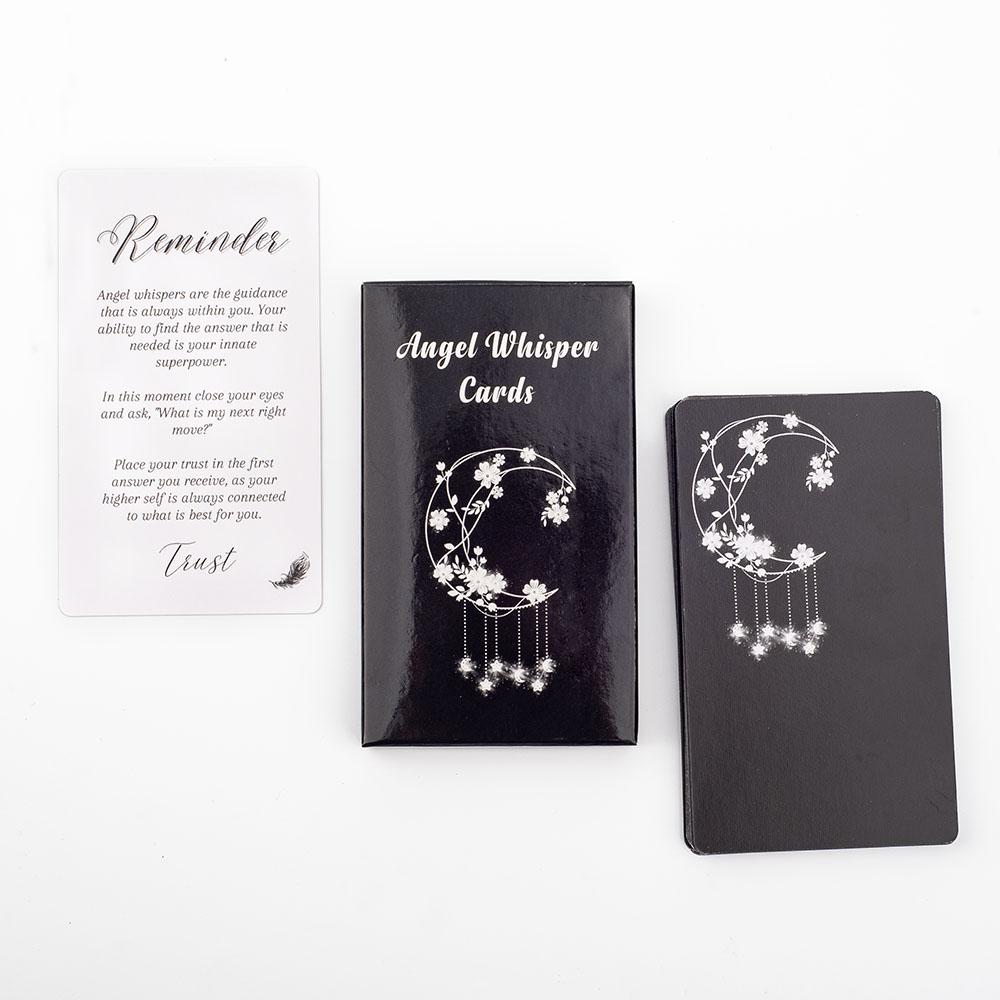 26Pcs Angel Whisper Cards English Version Fortune Telling Divination Tarot Board Game  Family Party Number Affirmation Card