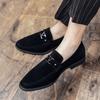 Autumn Men's Foot-fitting Lazy Shoes Foreign Trade Large Size Pointed Leather Shoes Casual Shoes Suede Men's Shoes Driving Shoes