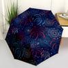 1 pièce Parapluie Thème Célébration Feux d'Artifice, Structure à 8 Baleines, Parapluie Pliant 3 Sections à Ouverture Automatique, Parapluie Léger et Durable pour Couple-205