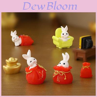 Adorable Miniature Rabbit Ornament Resin Cute Carrot Rabbit House Garden Decor