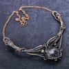 Lepidolite Gemstone Handmade Copper Wire Wrap Jewelry Necklace 18" ET-4955