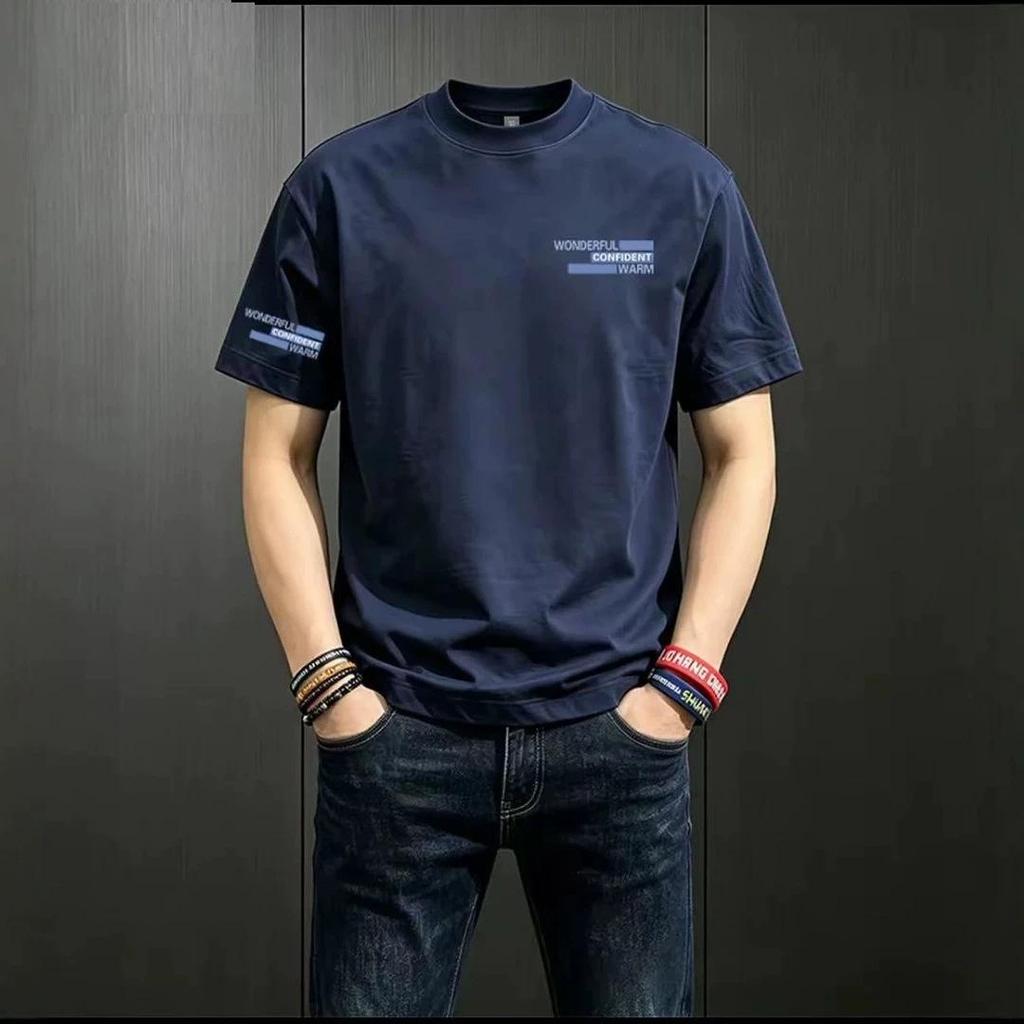 2026 Men's Slim Fit Round Neck Sports T-shirt - Versatile, High Quality, Short Sleeve, Elastic, Trendy Summer Fashion