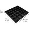 Organiseur tiroir - CREATIVE HOME - Vitrine Plateau Bois Noir - 28 Compartiments - 44,5 x 40 x 3 cm