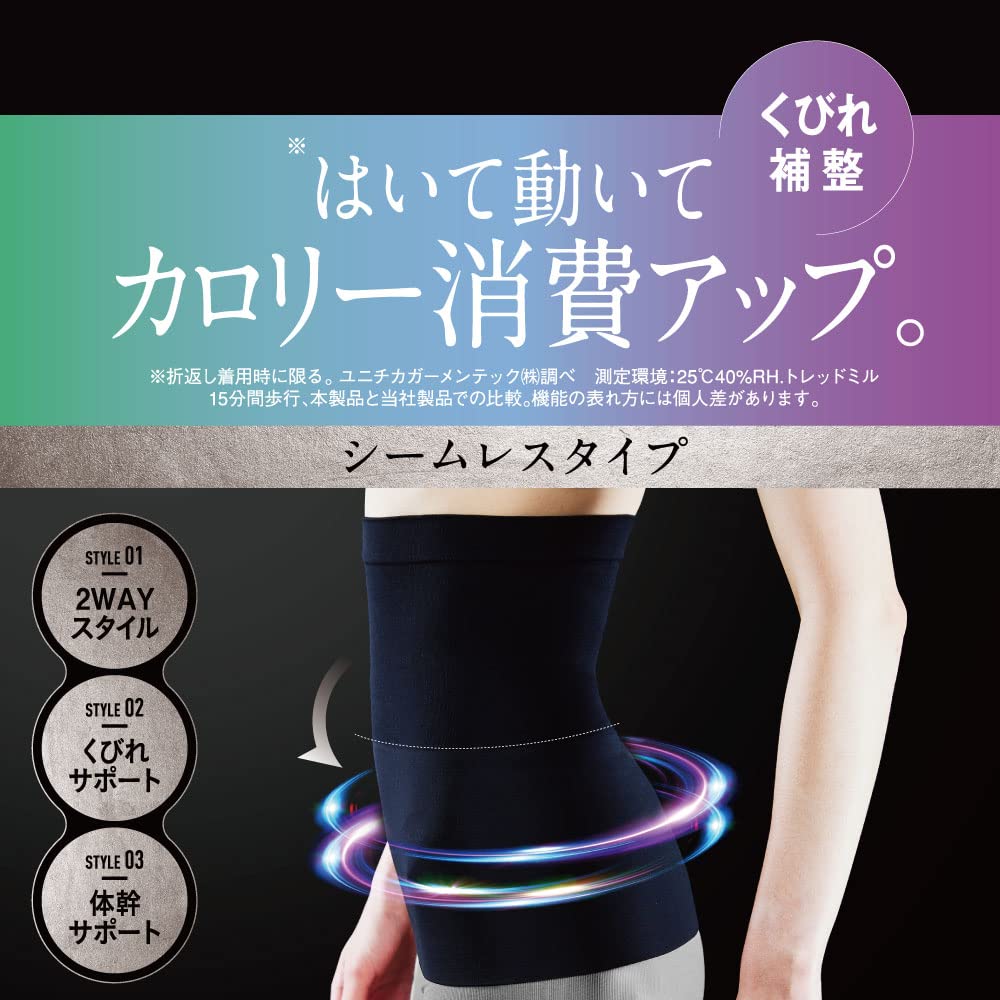 RIZAP Waist Wear and move to burn more Pelvic compression LL [Gunze] Shaper, calories, RZ3100H, Women's, Black,